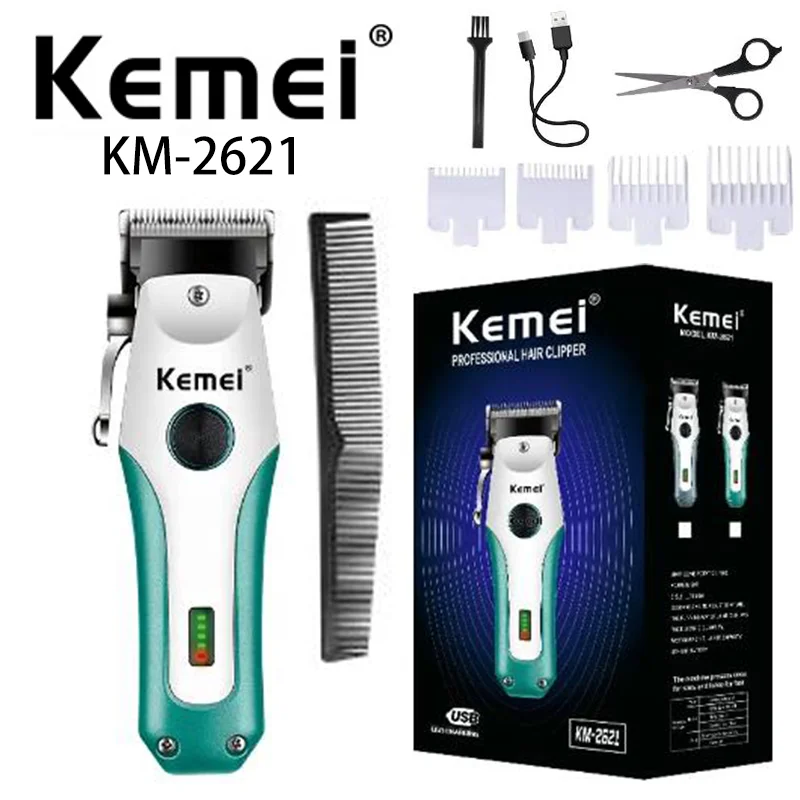 Kemei Km-2621 Fast charging large capacity adjustable blade head oil head carving electric hair clipper
Kemei Km-2621 Fast charging large capacity adjustable blade head oil head carving electric hair clipper