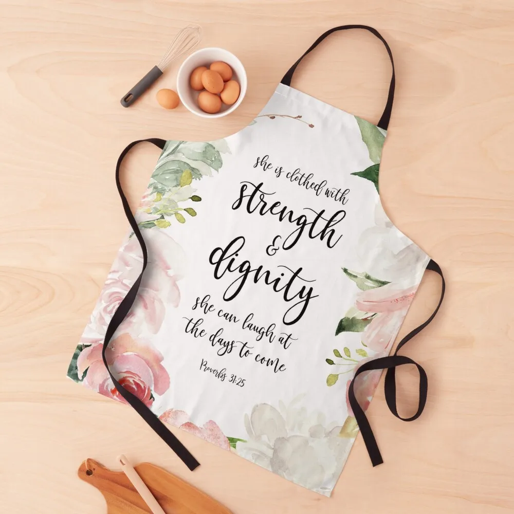 Proverbs 31:25 Strength and Dignity Bible Verse Apron cook wear christmas decoration Chef Uniform For Men Womens Dresses Apron
Proverbs 31:25 Strength and Dignity Bible Verse Apron cook wear christmas decoration Chef Uniform For Men Womens Dresses Apron