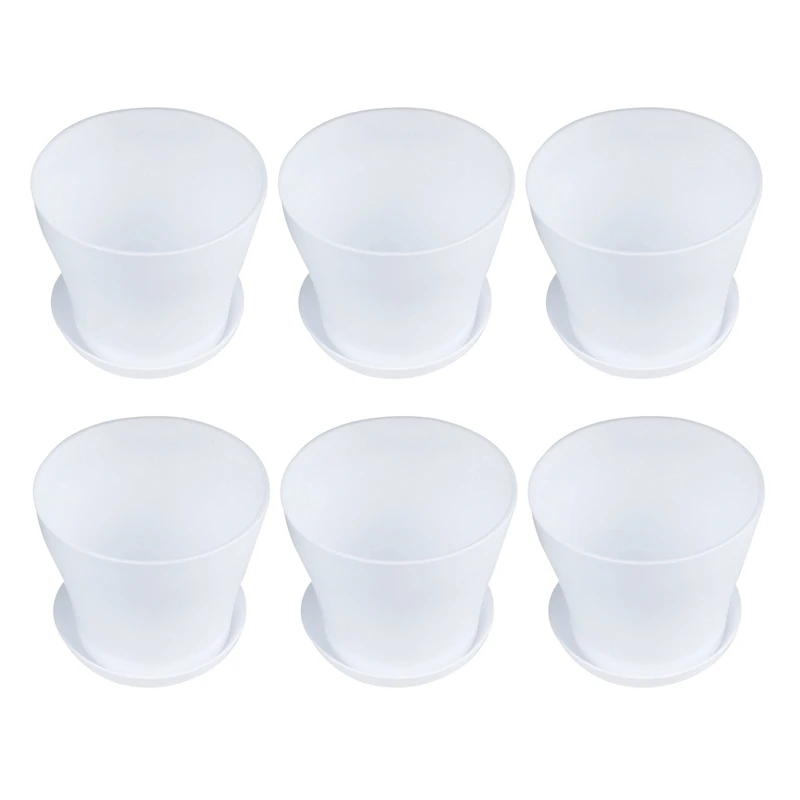 6X Plastic Plant Flower Pot Planter With Saucer Tray Round Gloss Home Garden Decor, White Upper Caliber -, 14Cm
6X Plastic Plant Flower Pot Planter With Saucer Tray Round Gloss Home Garden Decor, White Upper Caliber -, 14Cm