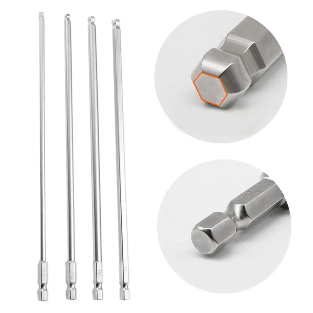 4PCS 200mm Screwdriver Bit Set H3/H4/H5/H6 Ball Head Hexagon Socket Screwdriver Bit Strong Magnetic Batch Head
4PCS 200mm Screwdriver Bit Set H3/H4/H5/H6 Ball Head Hexagon Socket Screwdriver Bit Strong Magnetic Batch Head