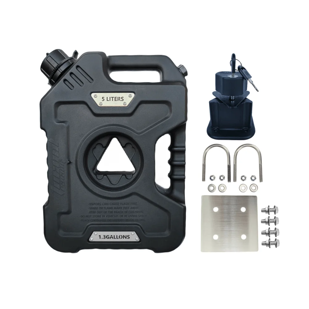 thumbnail image 2 of 5 Liter (1.3 Gallon) Gasoline Can With Automatic Shut-Off & Funnel - Green, High-Density Polyethylene 2 of 9