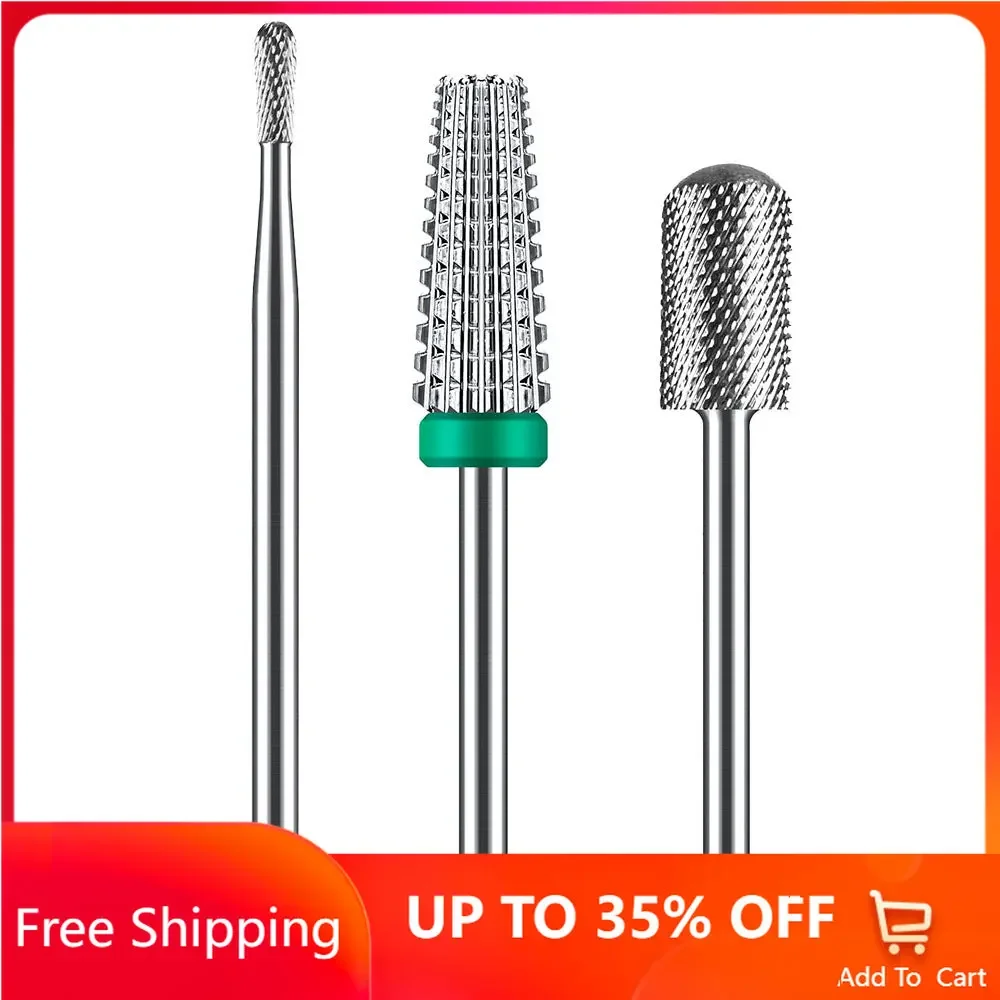

Tungsten Nail Drill Bits Under Nail Cleaner Cutters Safety Large Barrel E-file Bit for Manicure Pedicure Nail File Accessories