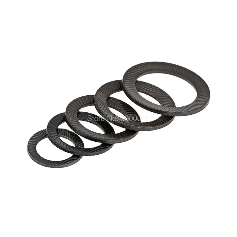 M4 M5 M6 M8 Black Carbon Steel Double Ridges rondelles Anti-skid Gasket Lock Washers With Double Faced Printing
M4 M5 M6 M8 Black Carbon Steel Double Ridges rondelles Anti-skid Gasket Lock Washers With Double Faced Printing