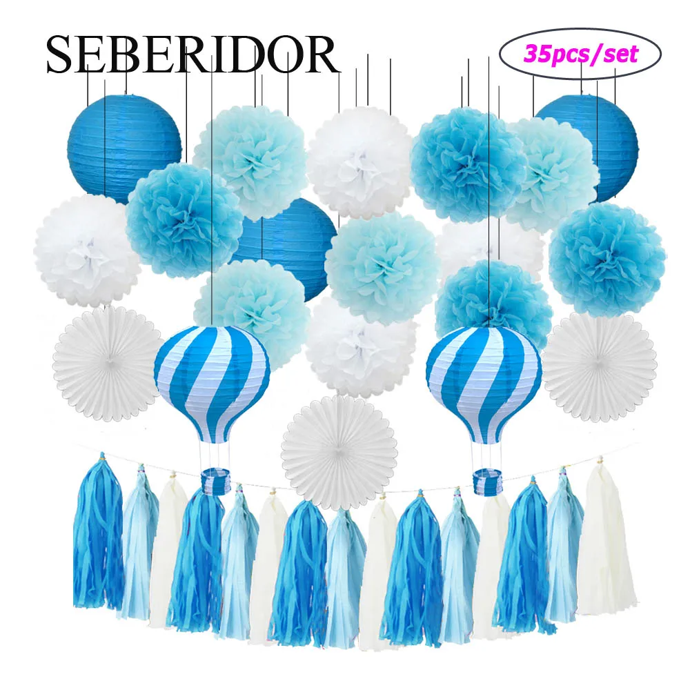 Blue Pink Set Hot Air Balloon Paper Lantern Tissue Tassel Fan For Baby Girl Boy 1st Birthday Party Favor Wedding Ceremony Decor
Blue Pink Set Hot Air Balloon Paper Lantern Tissue Tassel Fan For Baby Girl Boy 1st Birthday Party Favor Wedding Ceremony Decor