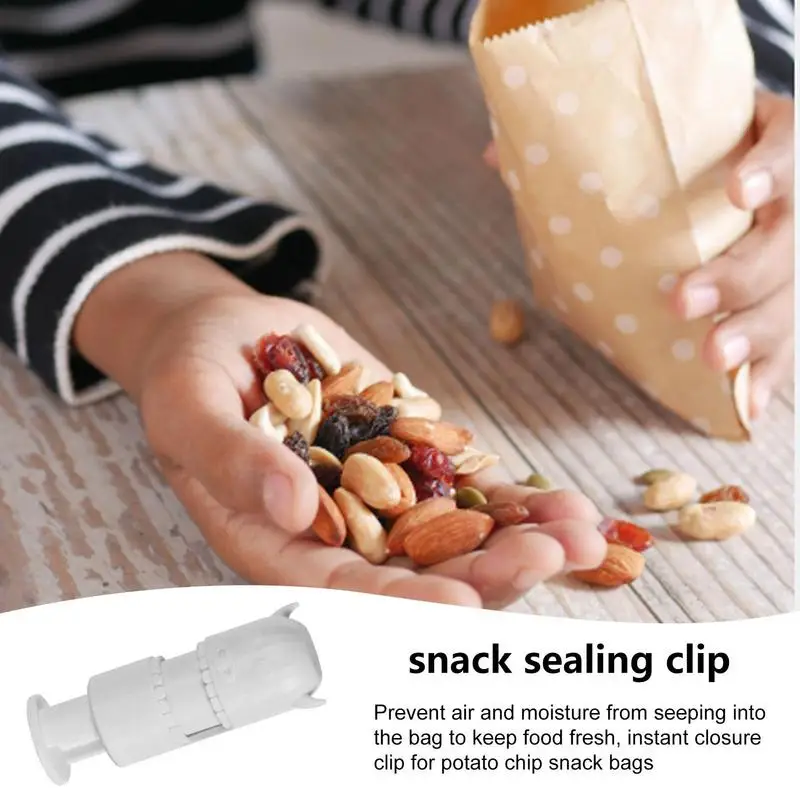 

Snack Sealing Clip Plastic Lightweight Food Bag Clips Portable Moisture Proof Seal Clip For Cereal Bag Bread Kitchen Accessories