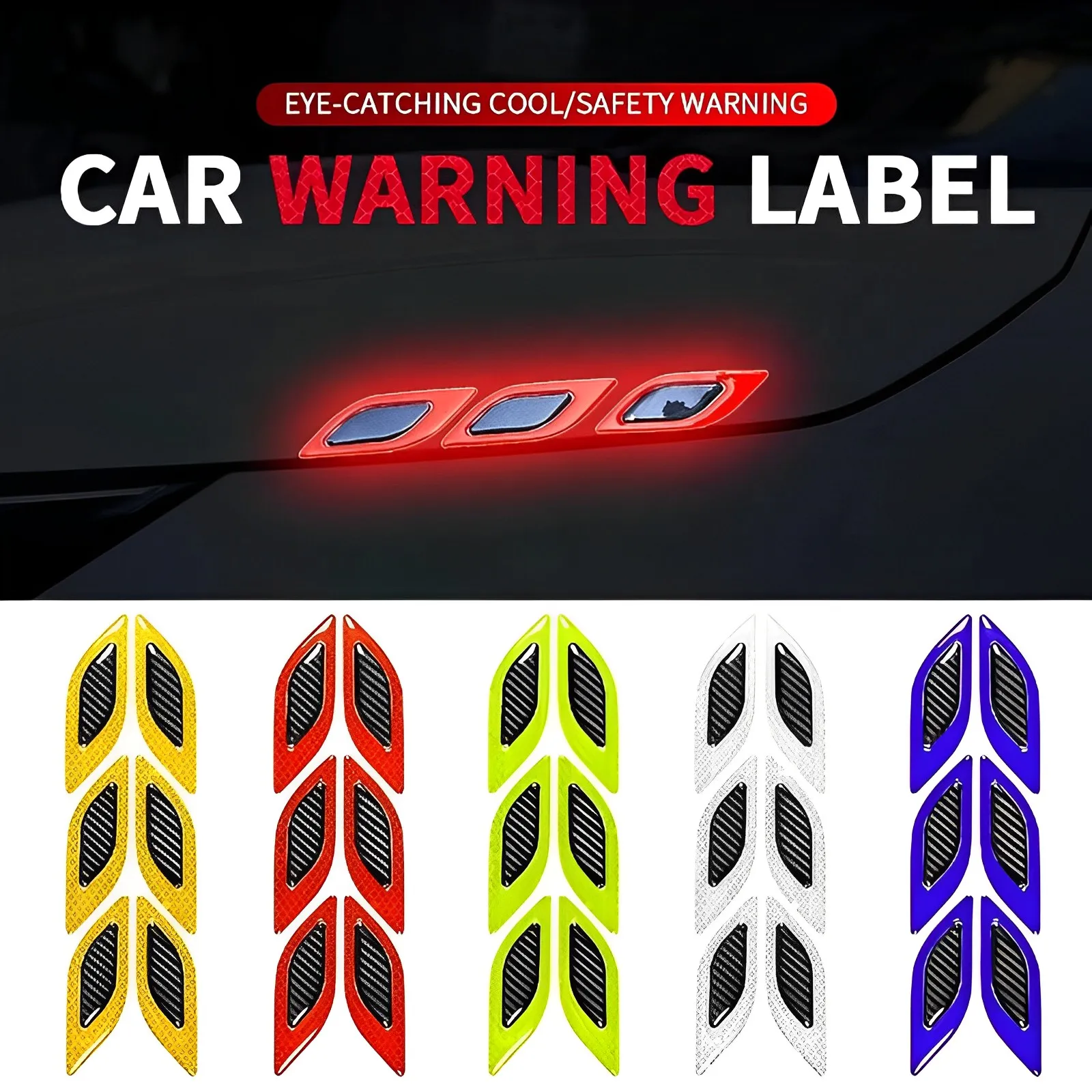 6Pcs Car Reflective Stickers 3D Car Styling Carbon Fiber Reflective Strips Night Safety Warning Reflector Tape Auto Accesorios
6Pcs Car Reflective Stickers 3D Car Styling Carbon Fiber Reflective Strips Night Safety Warning Reflector Tape Auto Accesorios