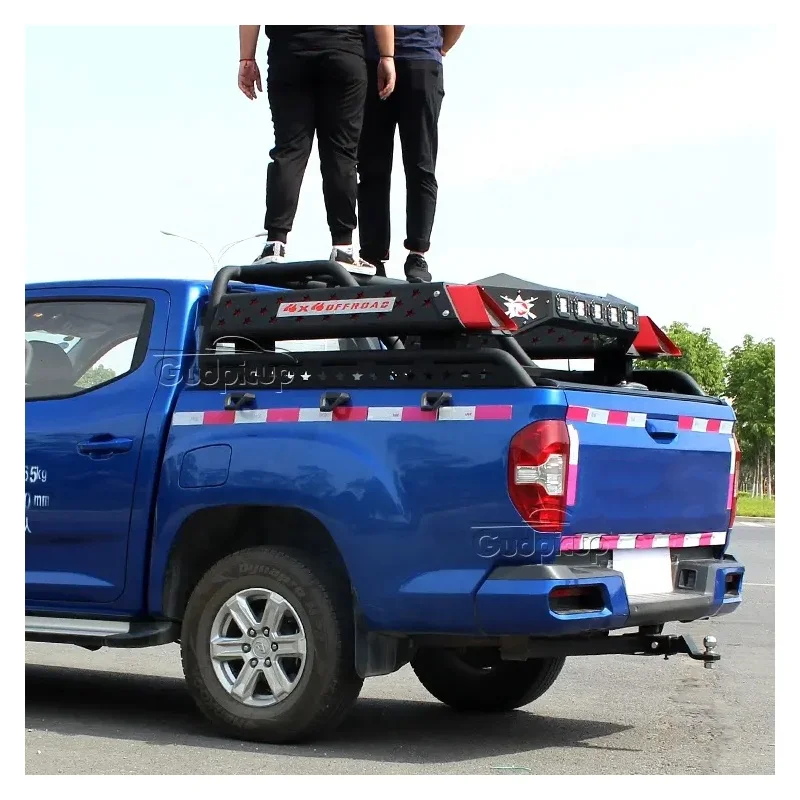 

Тележка для пикапа 4x4, аксессуары, универсальная Тяжелая Спортивная рулонная рейка с багажником на крышу для 2019 hilux vigo revo recco