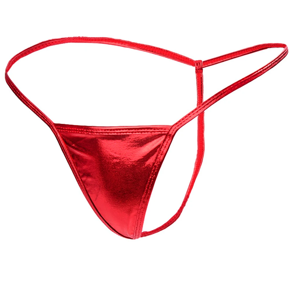 Womens Sexy Patent Leather Thong Ladies Oil Shiny G-String T-back Solid Underwear Low Rise Slim Side Panties Erotic Knickers
Womens Sexy Patent Leather Thong Ladies Oil Shiny G-String T-back Solid Underwear Low Rise Slim Side Panties Erotic Knickers