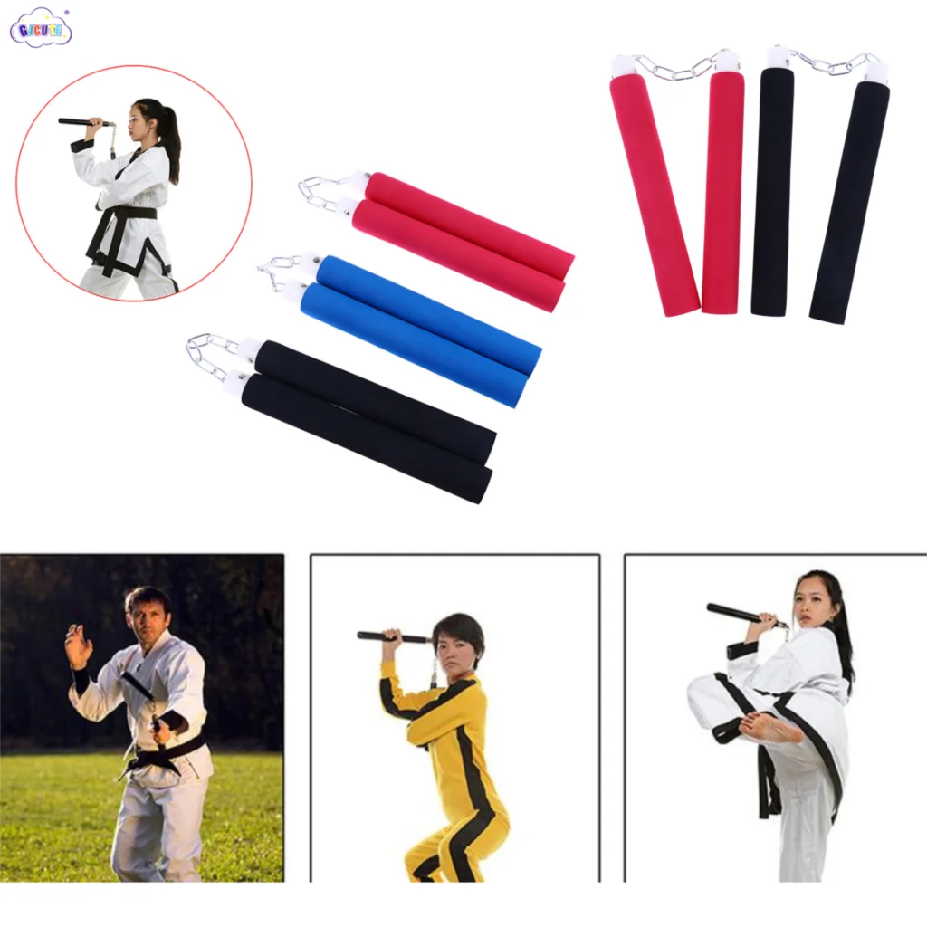 1 шт. безопасные пенные палочки Nunchaku для боевых искусств, тренировка кунг-фу для начинающих с поворотной цепочкой для начинающих, случайный цвет
1 шт. безопасные пенные палочки Nunchaku для боевых искусств, тренировка кунг-фу для начинающих с поворотной цепочкой для начинающих, случайный цвет