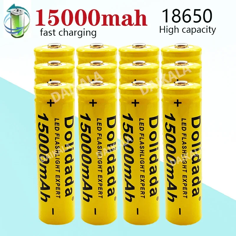 

Free Shipping 100% new 18650 battery 3.7v 15000mAh rechargeable lithium-ion battery for flashlights, headlights, electronic toy