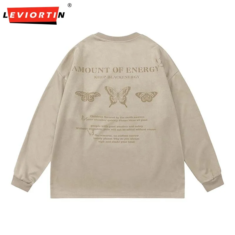 Hip Hop Butterfly Print Suede T-shirt Mens Autumn Double-sided Printed Retro Casual Loose Crew Neck Long Sleeve Tshirt Men Top
Hip Hop Butterfly Print Suede T-shirt Mens Autumn Double-sided Printed Retro Casual Loose Crew Neck Long Sleeve Tshirt Men Top