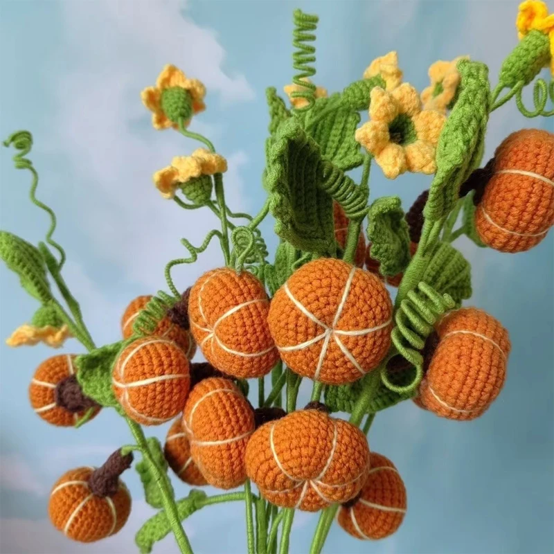 Handmade Crocheted Bouquet Flower Branches Pumpkin Flowers Vine Fruits Little Pumpkin Halloween Home Decoration Ornaments
Handmade Crocheted Bouquet Flower Branches Pumpkin Flowers Vine Fruits Little Pumpkin Halloween Home Decoration Ornaments