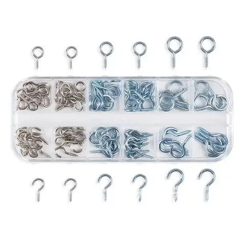 100pcs/lot Assortment Kits DIY Small Tiny Iron Screw Eye Pin Eyelets Bail Peg Threaded Iron Clasps Hooks Wall Hanger Tool
100pcs/lot Assortment Kits DIY Small Tiny Iron Screw Eye Pin Eyelets Bail Peg Threaded Iron Clasps Hooks Wall Hanger Tool