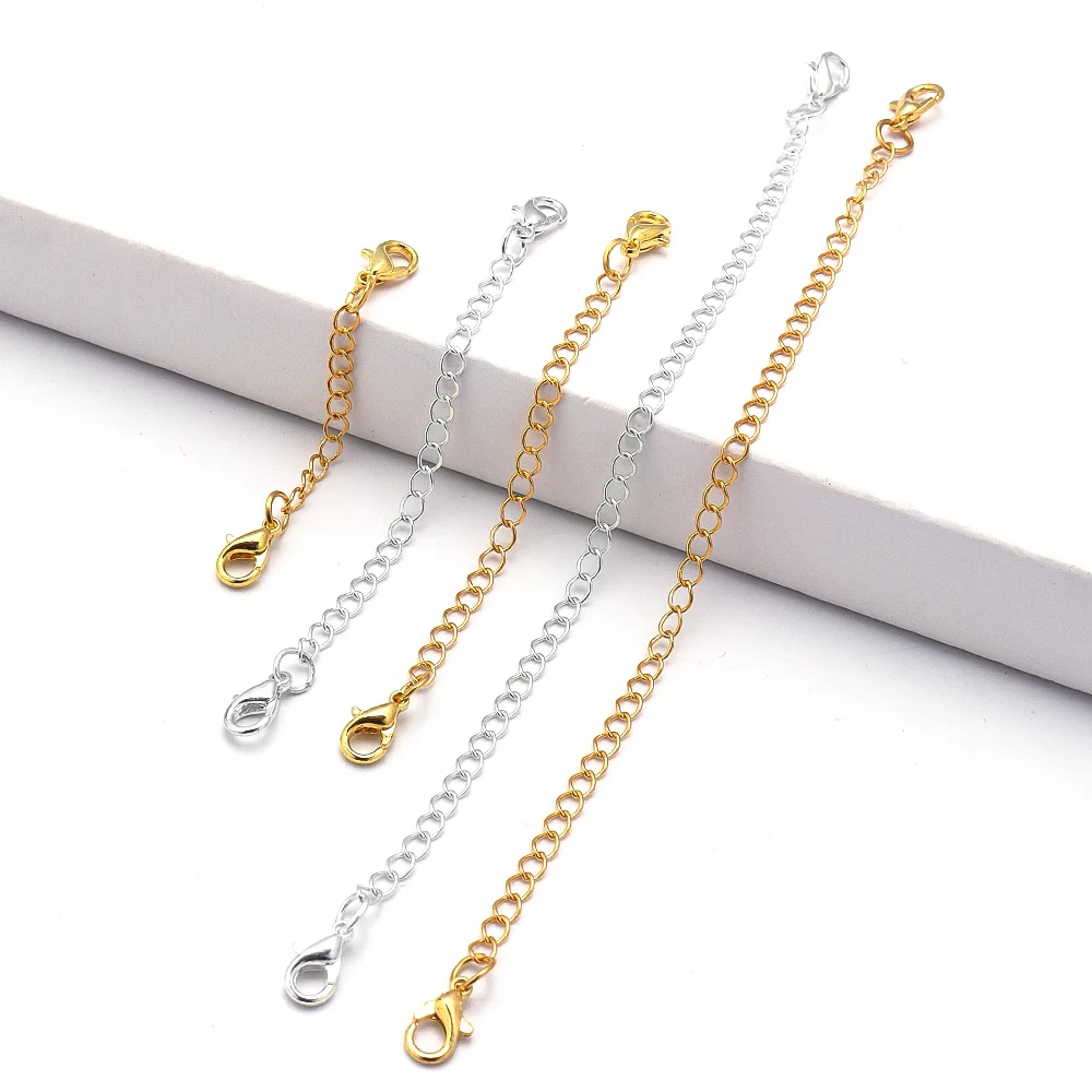 8 Pcs/lot Copper Plating Extension Tail Chain With Lobster Clasps Extended Connector For DIY Jewelry Making Bracelet Necklaces
8 Pcs/lot Copper Plating Extension Tail Chain With Lobster Clasps Extended Connector For DIY Jewelry Making Bracelet Necklaces
