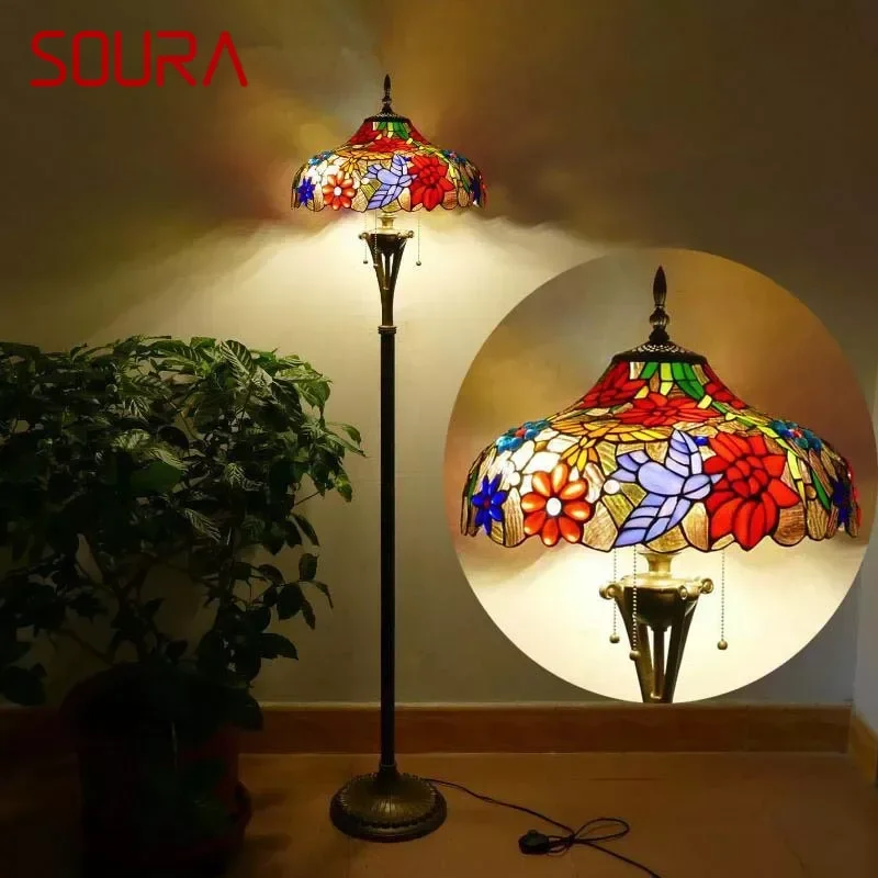 SOURA Tiffany Floor Lamp American Retro Living Room Bedroom Lamp Country Stained Glass Floor Lamp
SOURA Tiffany Floor Lamp American Retro Living Room Bedroom Lamp Country Stained Glass Floor Lamp