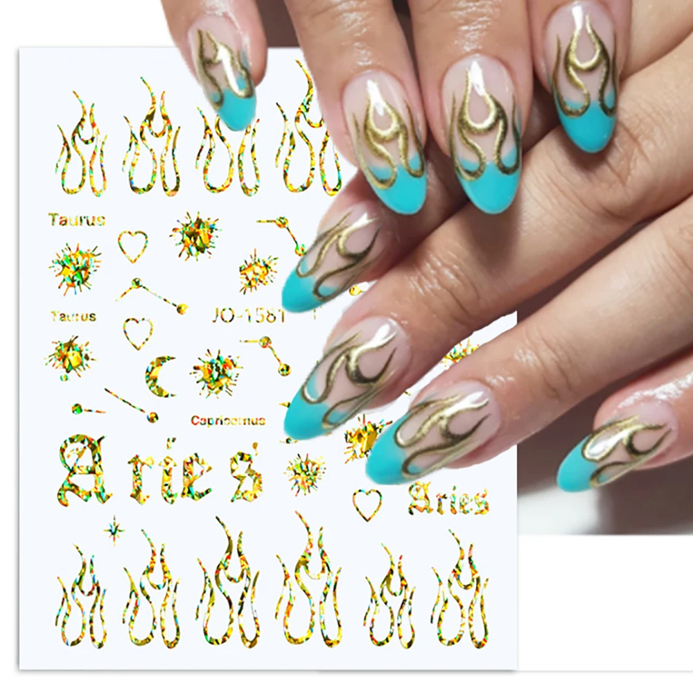 

Golden Nails Supplies Art Stickers Fire Adhesive Sliders Leaves Winter Sticker Autumn Products Stick On Decorations Room Design