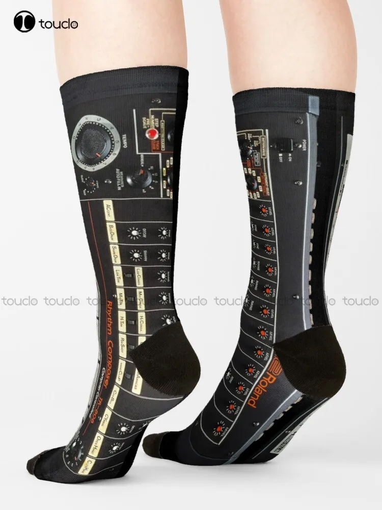 

Roland Tr-808 Drum Machine Analog Hip Hop Icon Socks Black Long Socks Unisex Adult Teen Youth Socks 360° Digital Print Gift
