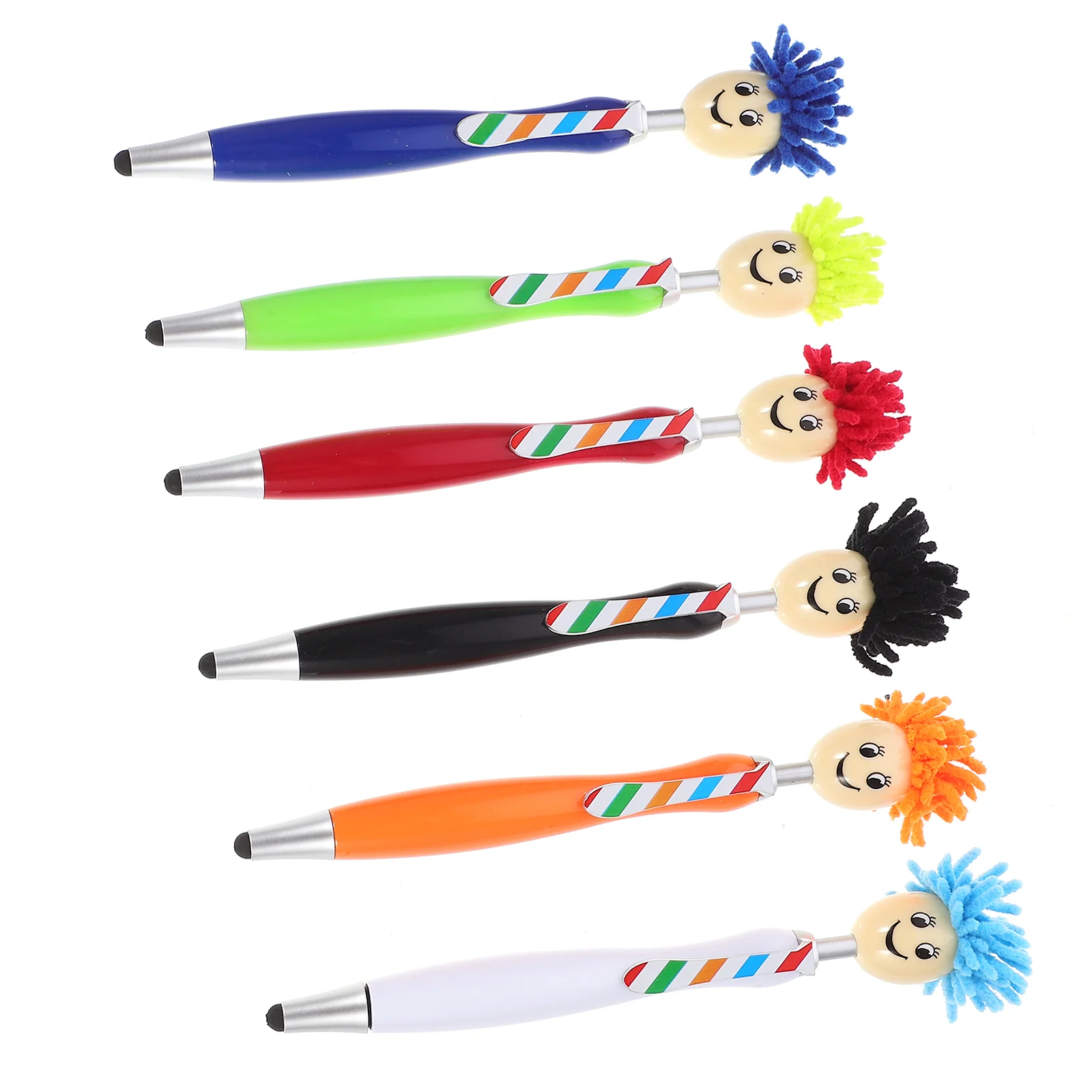 

Plush Hair Face Expression Pattern Durable Cartoon Writing Tools Ballpoint Pen Writing Pen for School Students