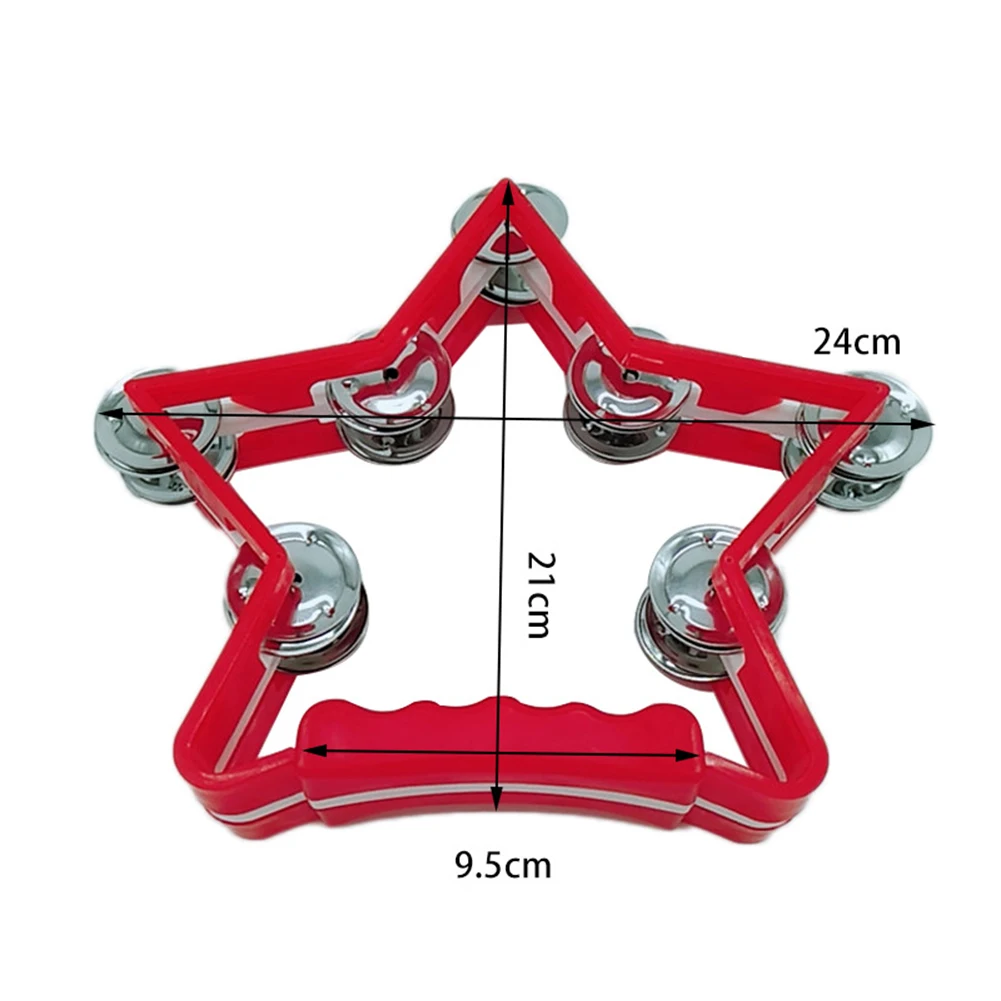 Hand Bells Pentagram Tambourine Percussion Instrument Percussion Star Shape For KTV Party Metal Bell Jingles Rattle Ball
Hand Bells Pentagram Tambourine Percussion Instrument Percussion Star Shape For KTV Party Metal Bell Jingles Rattle Ball
