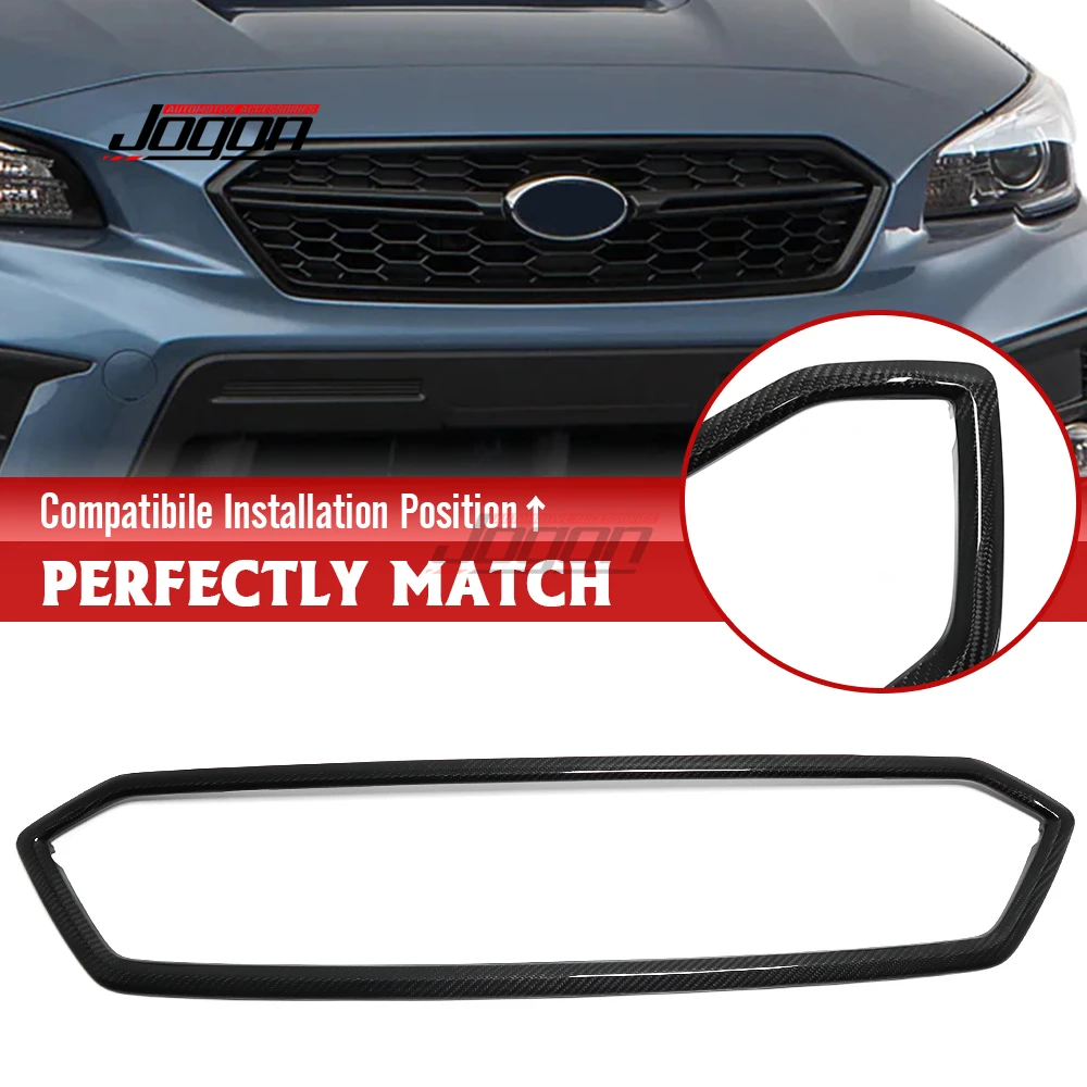 

Real Carbon Car Front Bumper Grille Covers Exterior Front Racing Grills Cover Trim For Subaru WRX / WRX STI VB S4 2018-2021