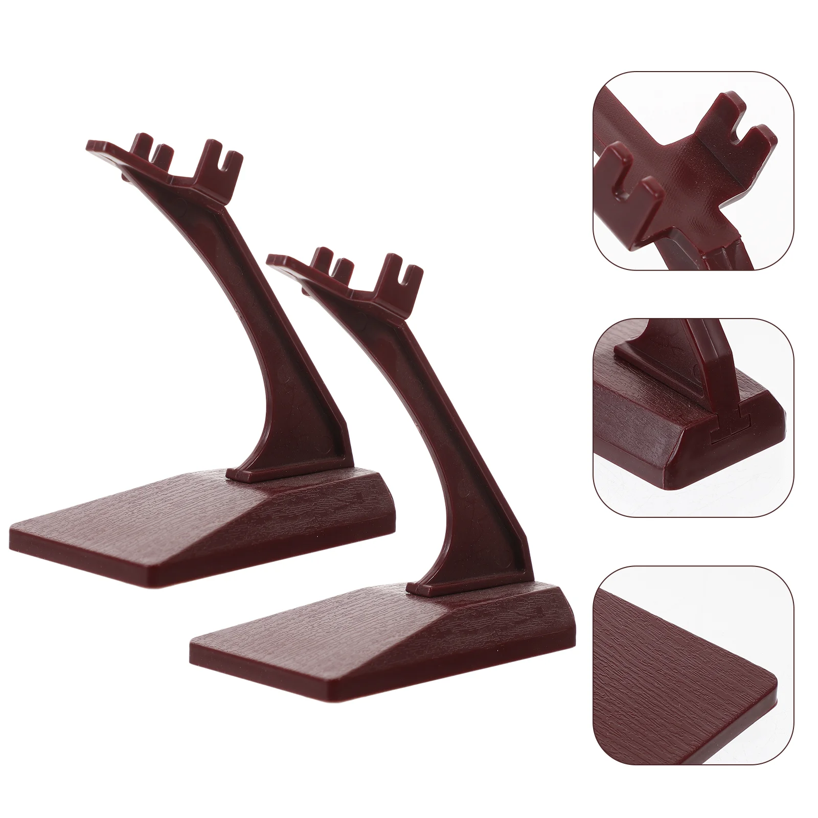 

2 Pcs Bracket Tabletop Decor Plane Model Storage Stand Plastic Statue Airplane Decors Display Stands Holder Aircraft Toy