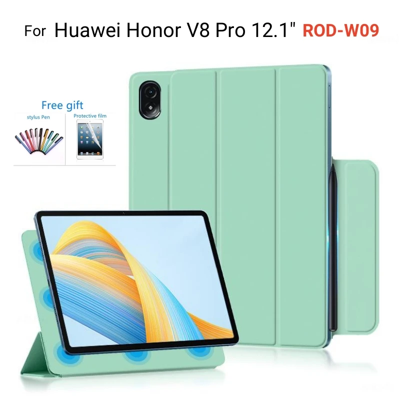 

Smart Case For HUAWEI Honor V8 Pro 12.1 inch ROD-W09 2022 honor V8 Pro 12.1" Tablet Case Strong Magnetic Adsorption Cover Shell