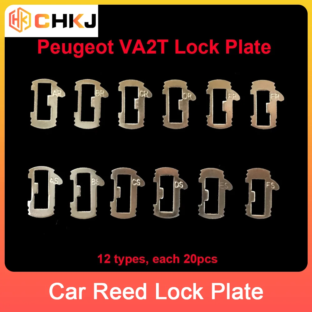 

CHKJ 240PCS/Lot Brass Material VA2T Auto Car Lock Reed Lock Plate For Peugeot For Citroen Auto Key Lock Repair Accessories Kit