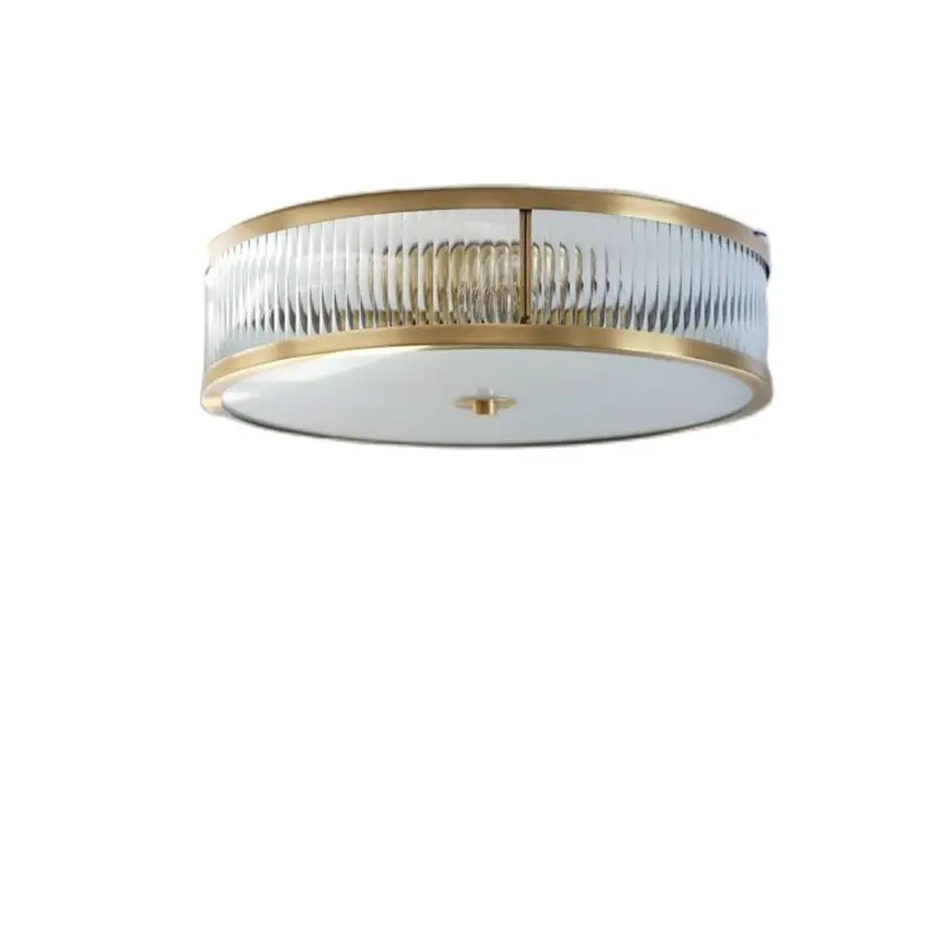 American luxury copper round crystal ceiling lights lattice glass shade modern bedroom study dining room ceiling lamp lighting
American luxury copper round crystal ceiling lights lattice glass shade modern bedroom study dining room ceiling lamp lighting