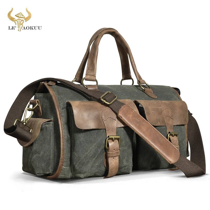 

Canvas + Original Leather Business Briefcase Bag Design Travel 14" Laptop Attache Case Tote Portfolio Bag For Men Male 1097