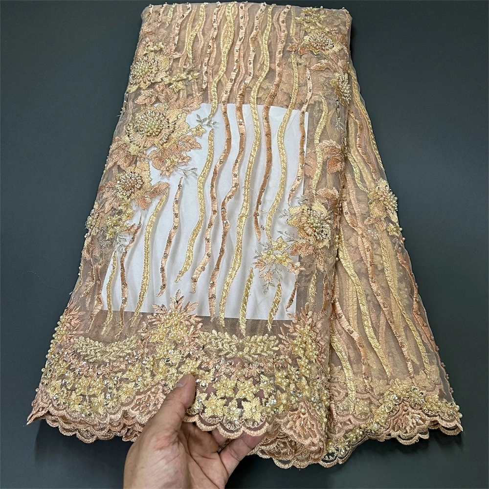 2023African Nigerian High Quality Tulle With Embroidery Sewing Sequins Net Cloth Beads Stone Prom Lace Fabric Dresses 5Yards
2023African Nigerian High Quality Tulle With Embroidery Sewing Sequins Net Cloth Beads Stone Prom Lace Fabric Dresses 5Yards