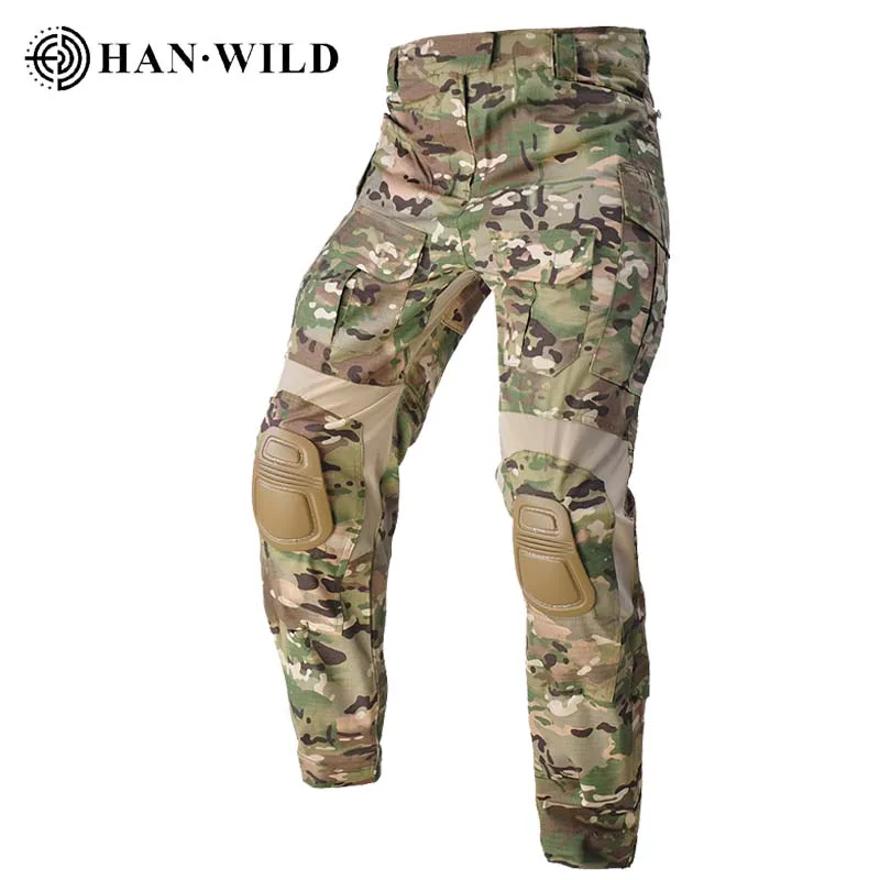 

G3 Combat Pants with Pads Elastic Military Pant Tactical Gear Army Camo Outdoor Tactic Pants Airsoft Cargo Casual Work Trouser