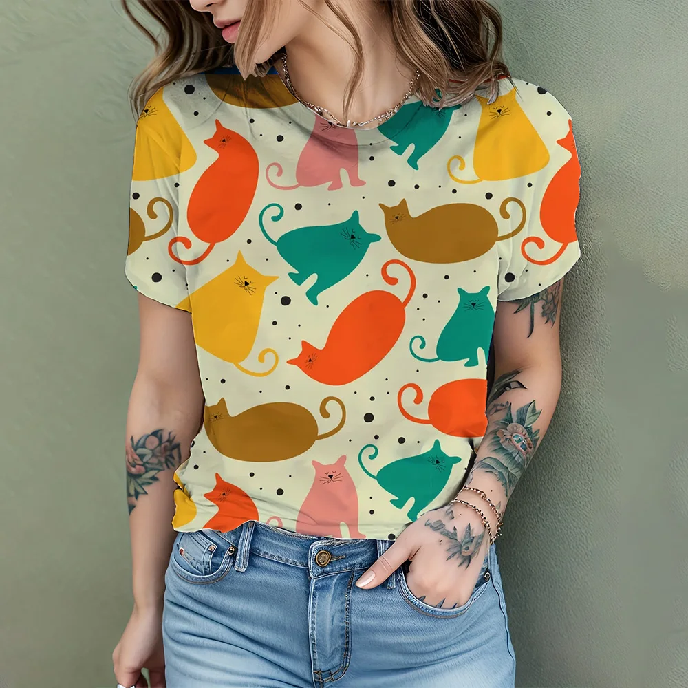 Women's T Shirt Comic Cat 3D Print Harajuku Summer Short Sleeve Top O Neck Casual Women's Oversized T Shirt Coolred Short Sleeve
Women's T Shirt Comic Cat 3D Print Harajuku Summer Short Sleeve Top O Neck Casual Women's Oversized T Shirt Coolred Short Sleeve