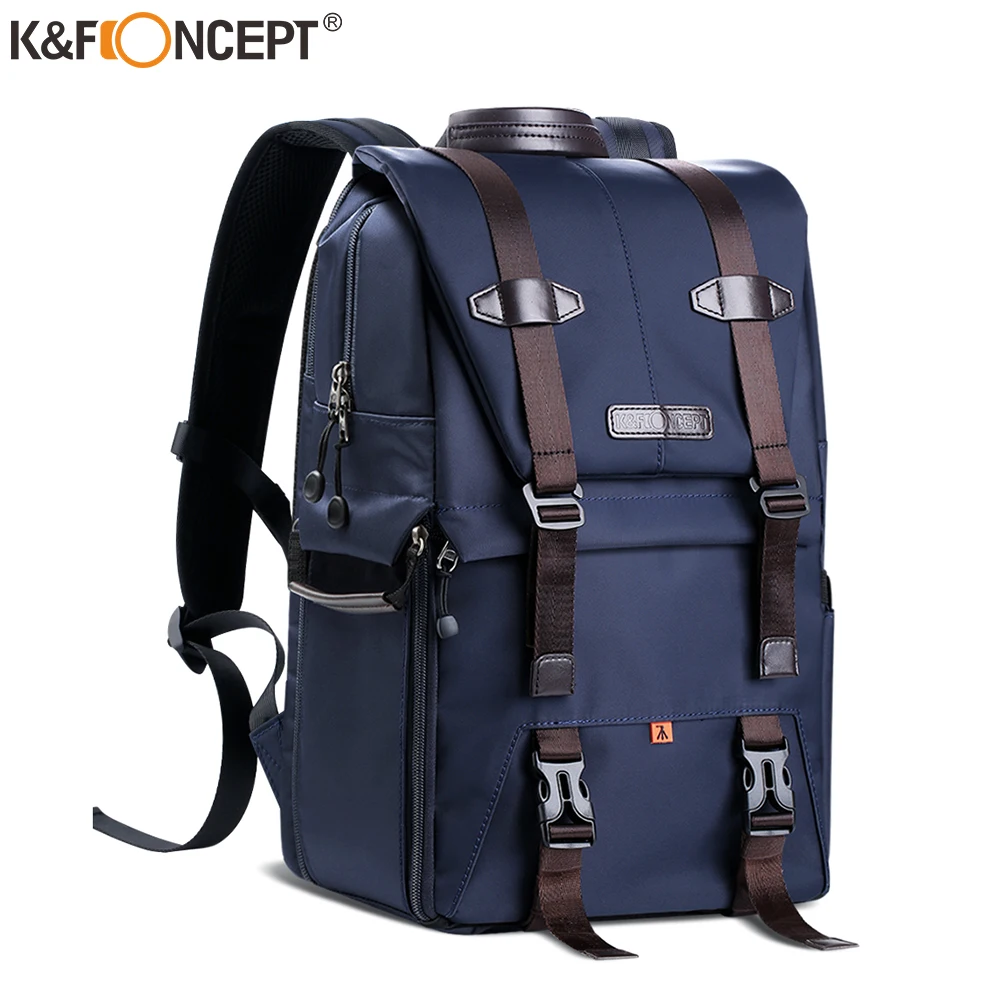 

K&F Concept Multifunctional Waterproof Camera Backpack 20L Stylish DSLR/SLR Camera Bag Fits 15.6 Inch Laptop with Tripod Straps