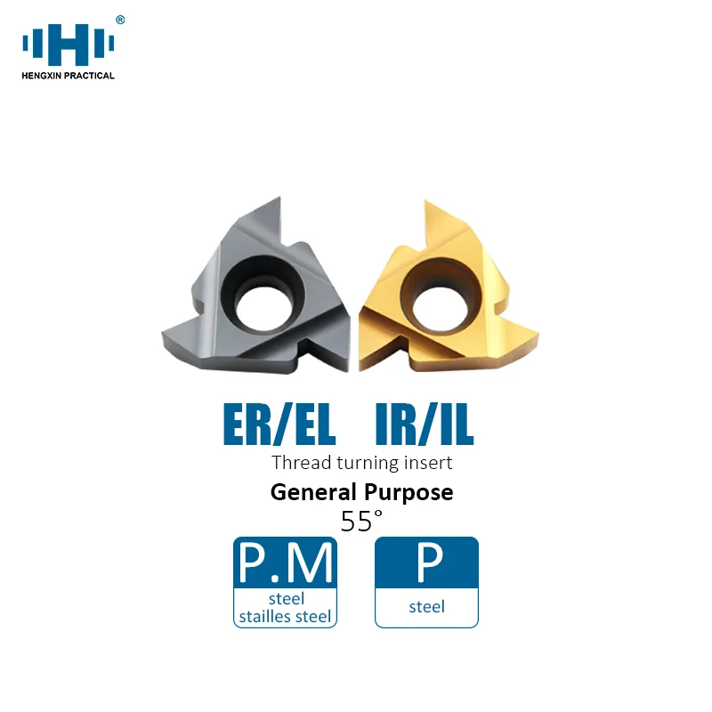 HENGXIN General purpose Standard ISO Thread inserts 55 Degree 11ER 11EL 16ER 16EL A55 G55 AG55 UN-55° cutting tools insert
HENGXIN General purpose Standard ISO Thread inserts 55 Degree 11ER 11EL 16ER 16EL A55 G55 AG55 UN-55° cutting tools insert