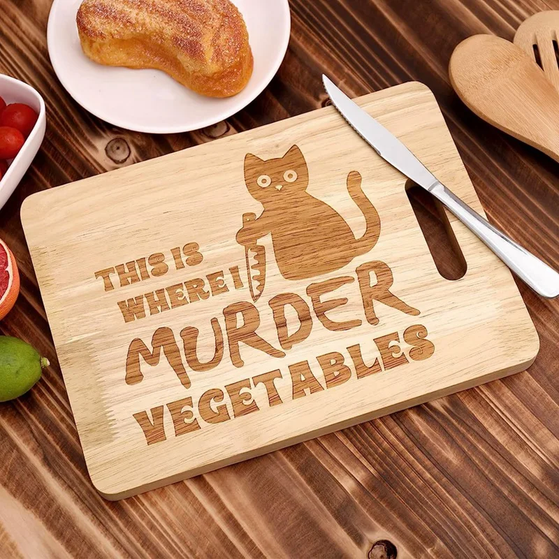 1 PCS Kitchen Chopping Board Funny Black Cat Cutting Board This Is Where I Murder Vegetable Wooden
1 PCS Kitchen Chopping Board Funny Black Cat Cutting Board This Is Where I Murder Vegetable Wooden