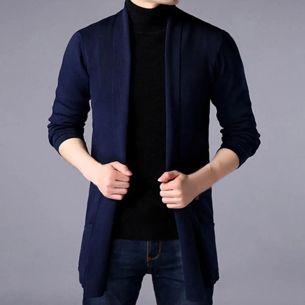 

Winter Coat Fabulous Solid Color Thick Winter Sweater Coat All Match Men Jacket