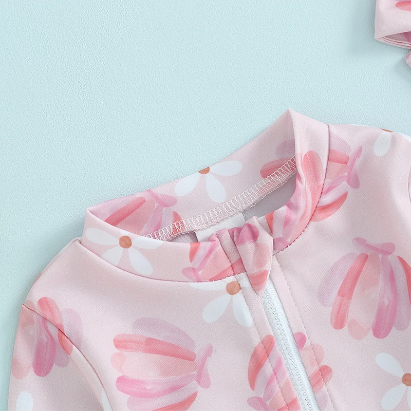 Newborn Baby Girl Swimsuit Floral Zipper Long Sleeve Bathing Suit Rash Guard Beach Wear Headband Set
Newborn Baby Girl Swimsuit Floral Zipper Long Sleeve Bathing Suit Rash Guard Beach Wear Headband Set