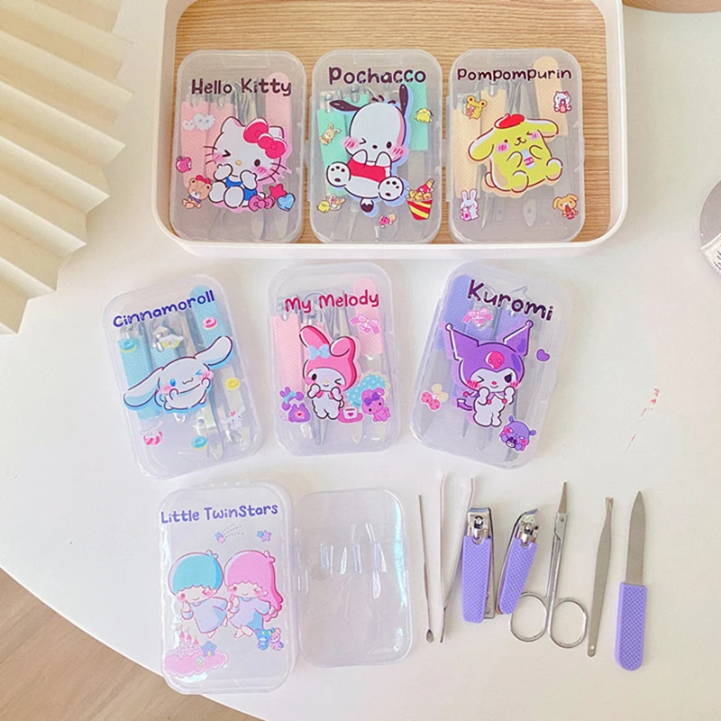 Kawaii Sanrio Nail Clipper Set Kuromi Accessories Cute Stainless Steel Silicone Anti-Slip Nail Trimming Tools Toys for Girl Gift
Kawaii Sanrio Nail Clipper Set Kuromi Accessories Cute Stainless Steel Silicone Anti-Slip Nail Trimming Tools Toys for Girl Gift