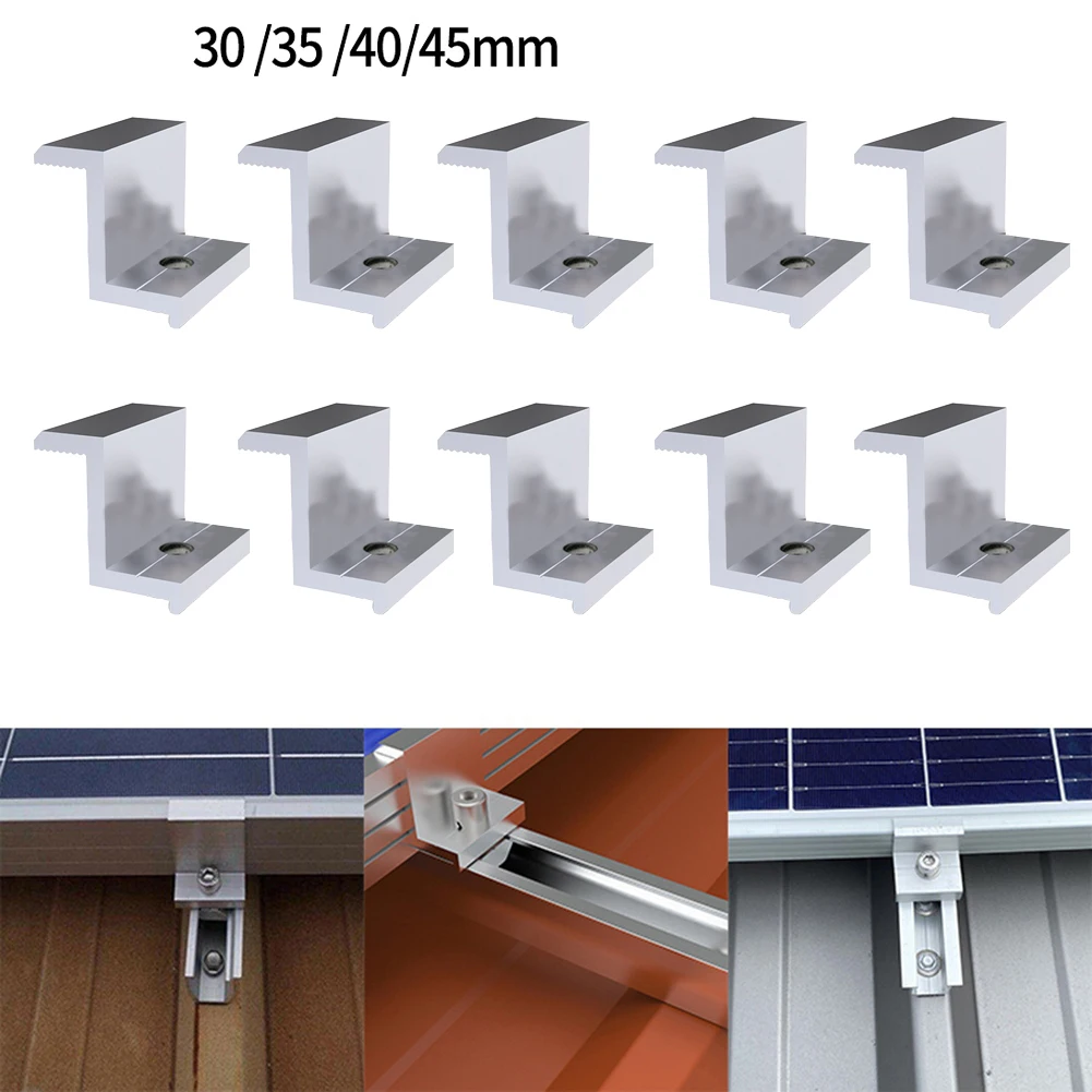 10Pcs Solar Panel Mounting Brackets Photovoltaic Solar Panel Racking Mounts Accessories PV End Clamp Z Bracket Aluminum Alloy
10Pcs Solar Panel Mounting Brackets Photovoltaic Solar Panel Racking Mounts Accessories PV End Clamp Z Bracket Aluminum Alloy