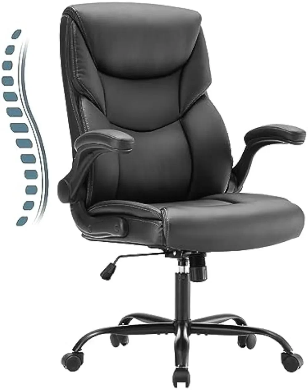 Home Office Chair, High Back Heavy Duty Task Chair with Flip-up Arms, PU Leather, Adjustable Swivel Rolling Chair
Home Office Chair, High Back Heavy Duty Task Chair with Flip-up Arms, PU Leather, Adjustable Swivel Rolling Chair