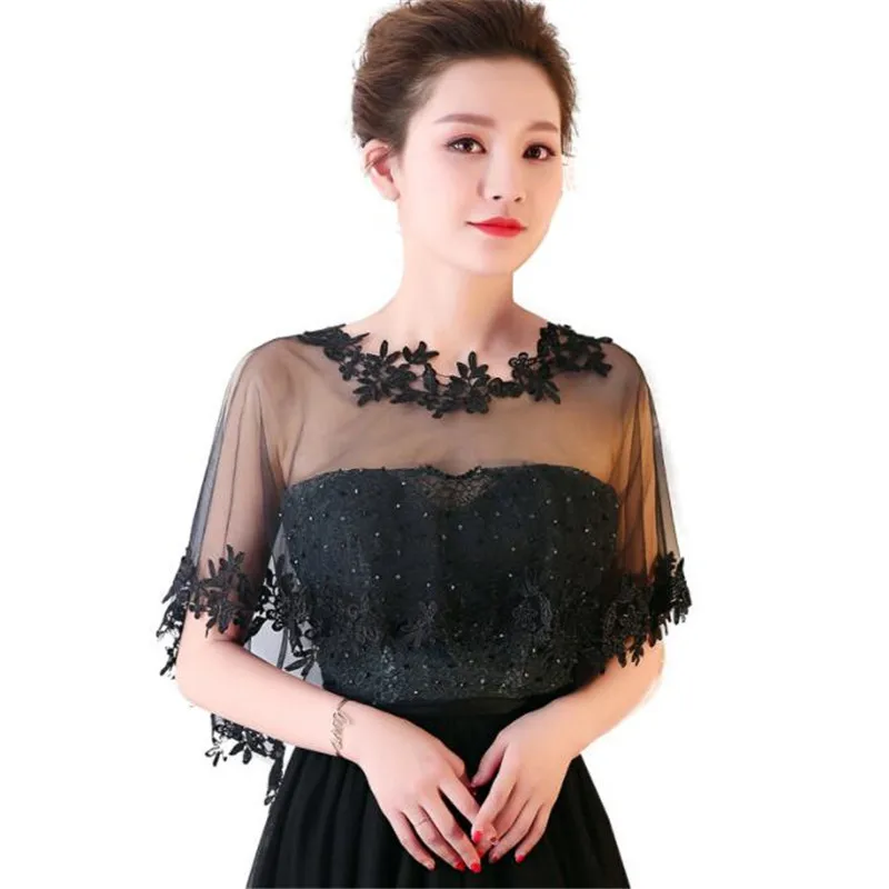 Women Summer Lace Thin Cape Lady Elegant Solid Soft Formal Shawl O-Neck Applique Celebrity Accessory for Dress Pink Black Red
Women Summer Lace Thin Cape Lady Elegant Solid Soft Formal Shawl O-Neck Applique Celebrity Accessory for Dress Pink Black Red