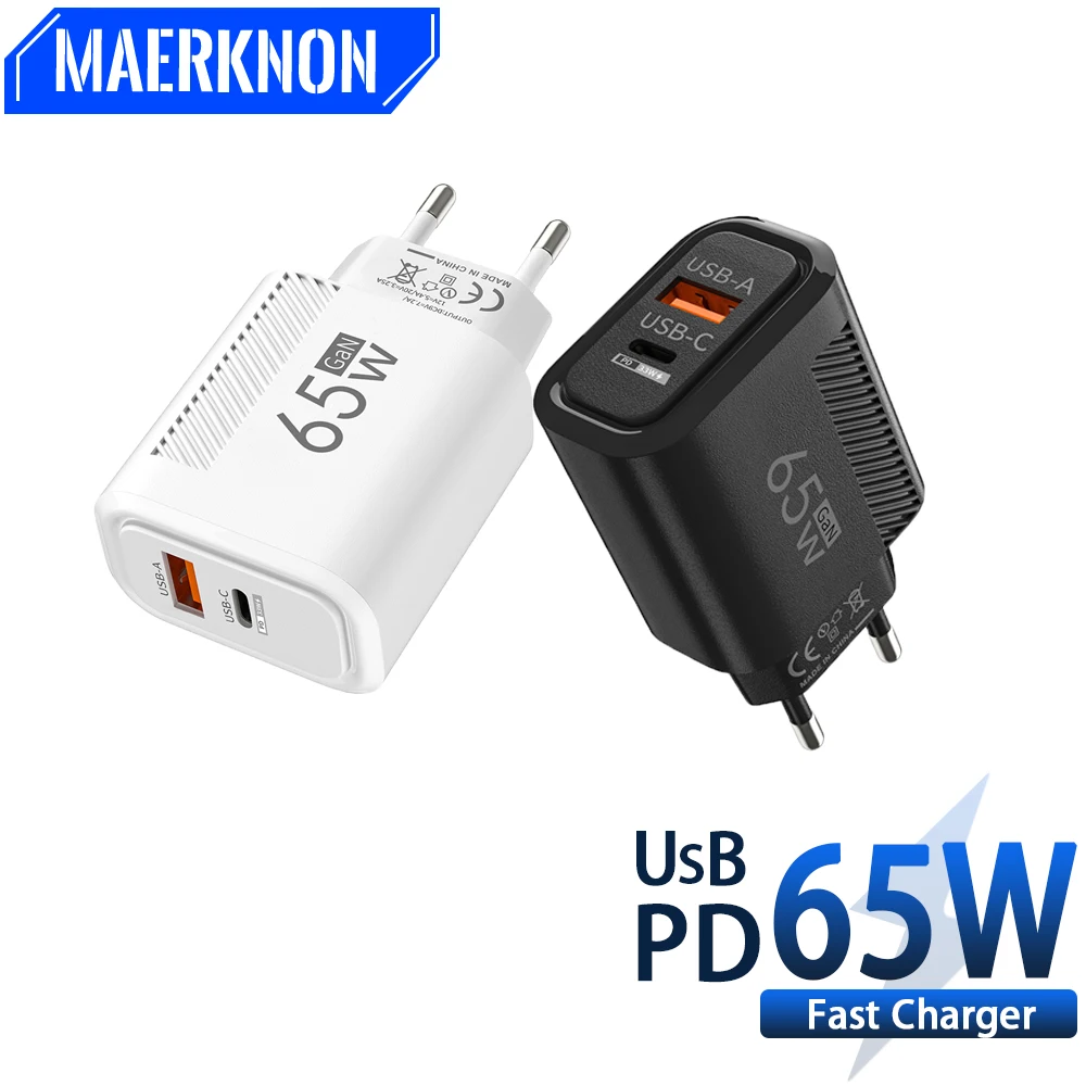 GaN 65W Phone Charger 2 Ports USB Charger Fast Charge For IPhone 14 15 Pro Xiaomi 13 16 Huawei Mate 60 Samsung PD Type C Charger
GaN 65W Phone Charger 2 Ports USB Charger Fast Charge For IPhone 14 15 Pro Xiaomi 13 16 Huawei Mate 60 Samsung PD Type C Charger