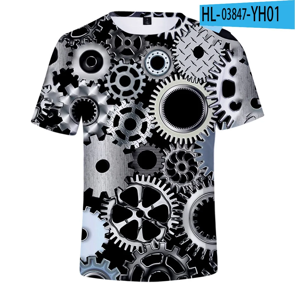 2023 Summer New Men's Fashion Trend Round Neck Short sleeved Top 3D Digital Printed Gear Pattern Loose Casual Large T-shirt
2023 Summer New Men's Fashion Trend Round Neck Short sleeved Top 3D Digital Printed Gear Pattern Loose Casual Large T-shirt