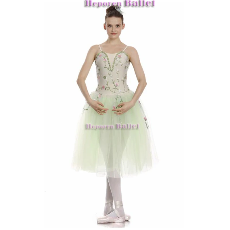 Профессиональное зеленое балетное платье для взрослых, Современная пышная газовая юбка для балета с головным убором
Профессиональное зеленое балетное платье для взрослых, Современная пышная газовая юбка для балета с головным убором