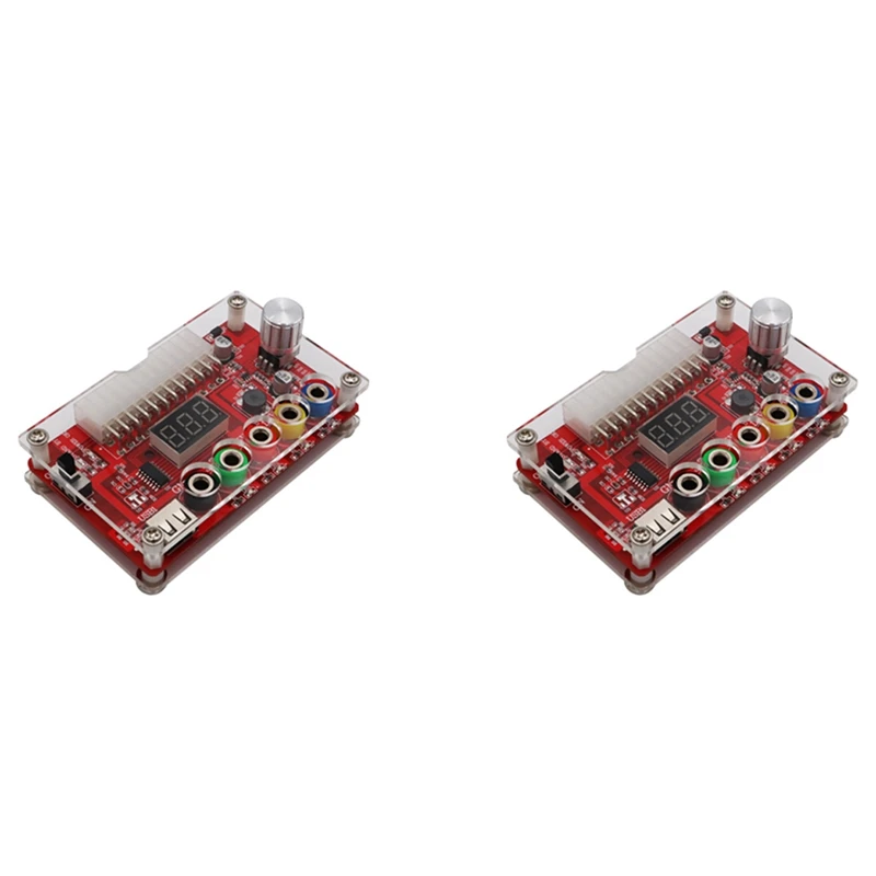 2X ATX 24Pin Power Breakout Board With ADJ Adjustable Voltage Knob And Acrylic Shell Kit Voltage Regulator
2X ATX 24Pin Power Breakout Board With ADJ Adjustable Voltage Knob And Acrylic Shell Kit Voltage Regulator