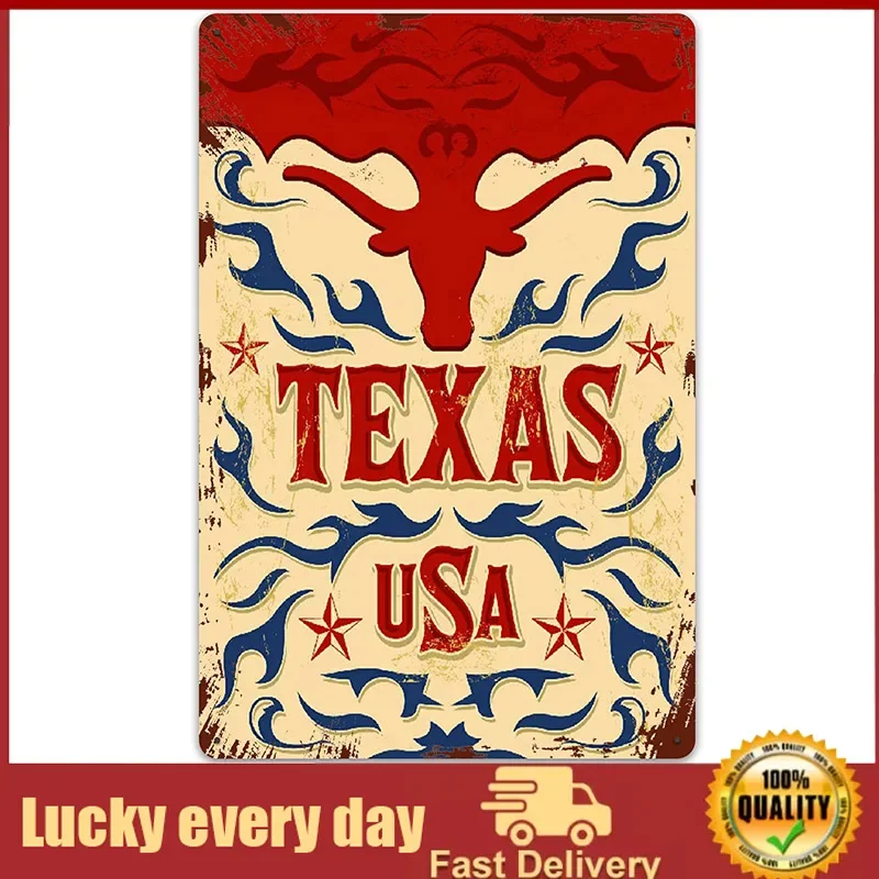 Metal Signs Texas Vintage Poster Western Cowboy Style Grunge Tin Sign Wall Iron Painting Wall Decor Art Retro Plaques Poster
Metal Signs Texas Vintage Poster Western Cowboy Style Grunge Tin Sign Wall Iron Painting Wall Decor Art Retro Plaques Poster