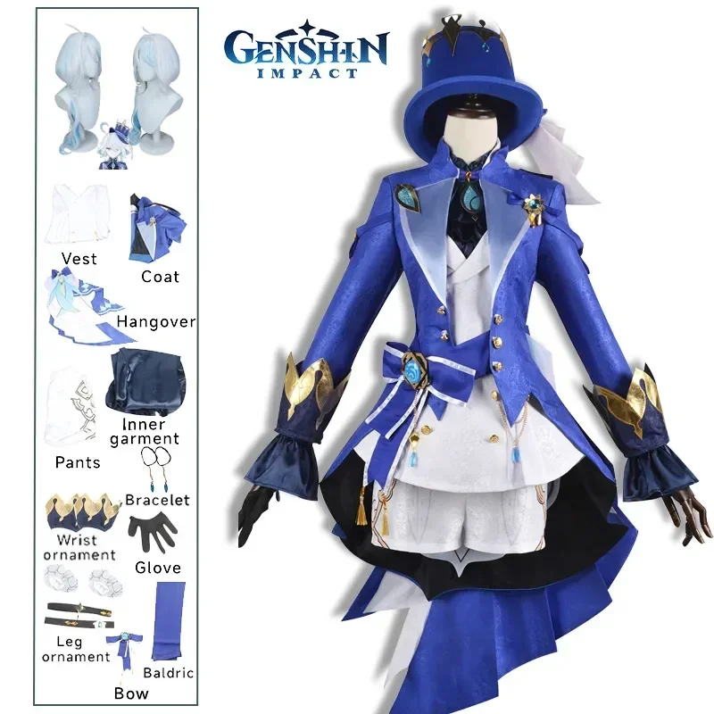 Focalors Cosplay Genshin Impact Costume Daily Clothes Carnival Uniform Wig Halloween Party Role Play Masquerade Game Water God
Focalors Cosplay Genshin Impact Costume Daily Clothes Carnival Uniform Wig Halloween Party Role Play Masquerade Game Water God
