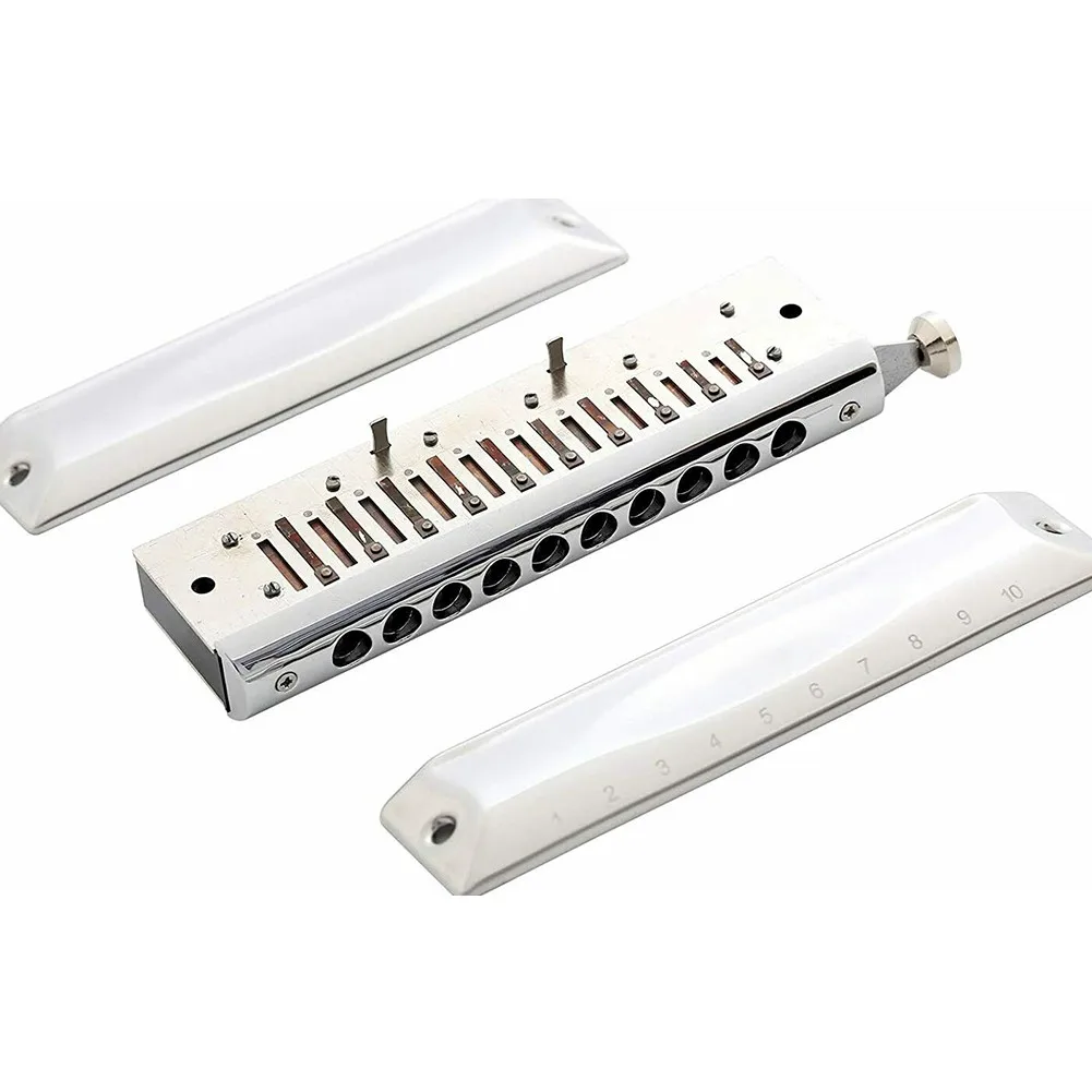 Chromatic Harmonica Harmonica 10 Holes 40 Tones Gift Metal Mouth Musical Instruments Organ Professional Silver
Chromatic Harmonica Harmonica 10 Holes 40 Tones Gift Metal Mouth Musical Instruments Organ Professional Silver