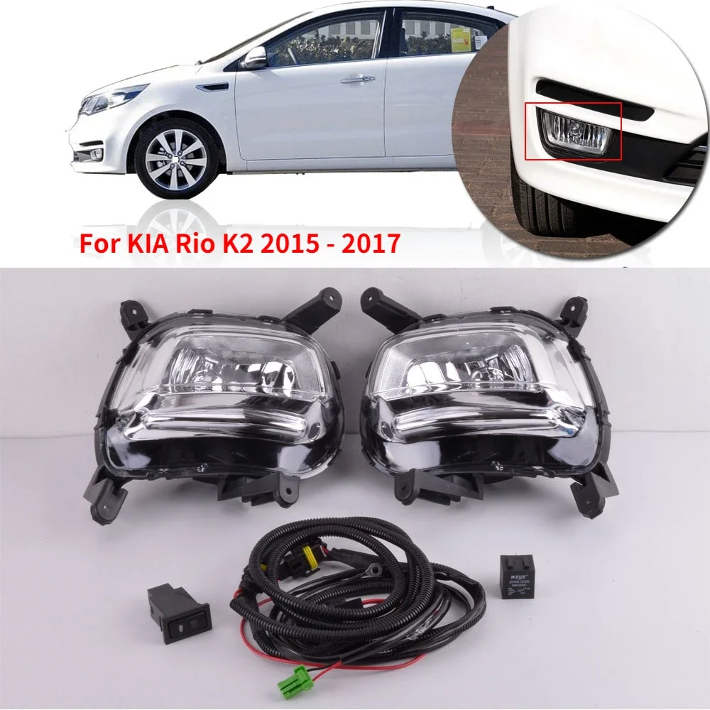 Kamshing 1Set Front Bumper Fog Lamp Fog Light For KIA Rio K2 2015 2016 2017 Foglight Foglamp With Plug and wire
Kamshing 1Set Front Bumper Fog Lamp Fog Light For KIA Rio K2 2015 2016 2017 Foglight Foglamp With Plug and wire