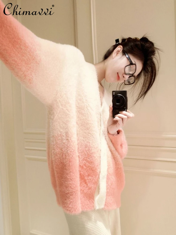 Korean Gentle Casual Lady's Sweater Cardigan Spring Autumn Japanese Style Retro Long Sleeve V-neck Single Breasted Cardigan
Korean Gentle Casual Lady's Sweater Cardigan Spring Autumn Japanese Style Retro Long Sleeve V-neck Single Breasted Cardigan